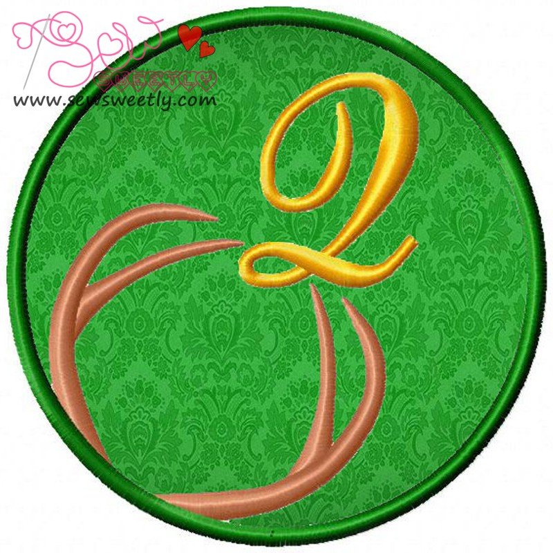 Christmas Font Letter-Q Machine Applique Design