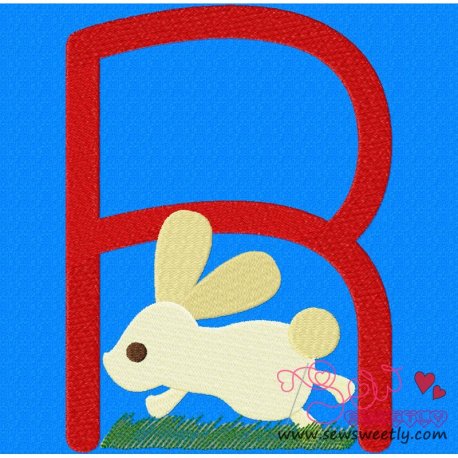 Animal Letter-R- Rabbit Pattern- Category- Single Alphabets- 1