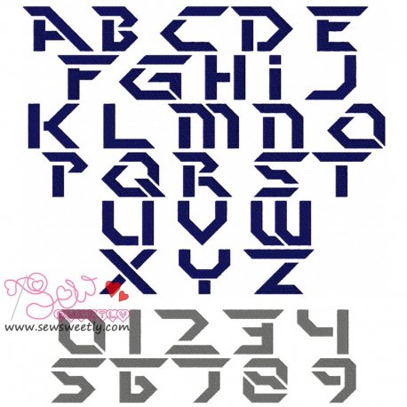 Perfect Dark Embroidery Font Set Pattern- Category- Embroidery Fonts- 1