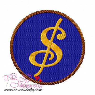 Dollar Sign Embroidery Design