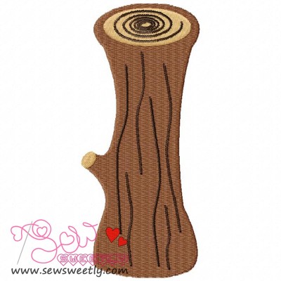 Forest LOG Embroidery Design