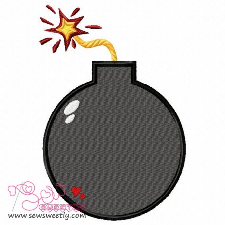 Exploding Bomb Embroidery Design Pattern- Category- Other Designs- 1