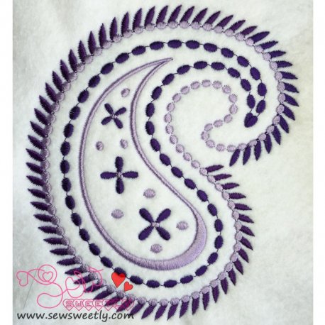 Decorative Paisley Embroidery Design Pattern- Category- Floral Designs- 1