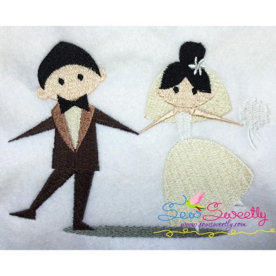 Happy Wedding-1 Embroidery Design