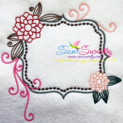 Floral Frame-4 Embroidery Design