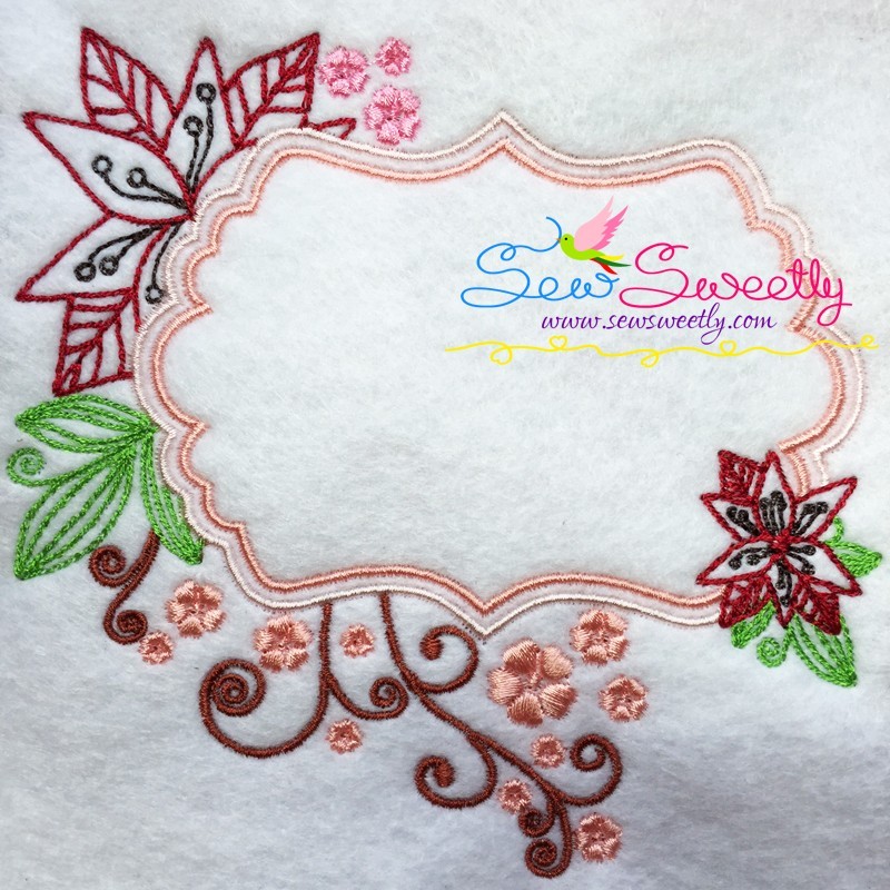 Floral frame5 machine embroidery design Floral frame5 machine embroidery design