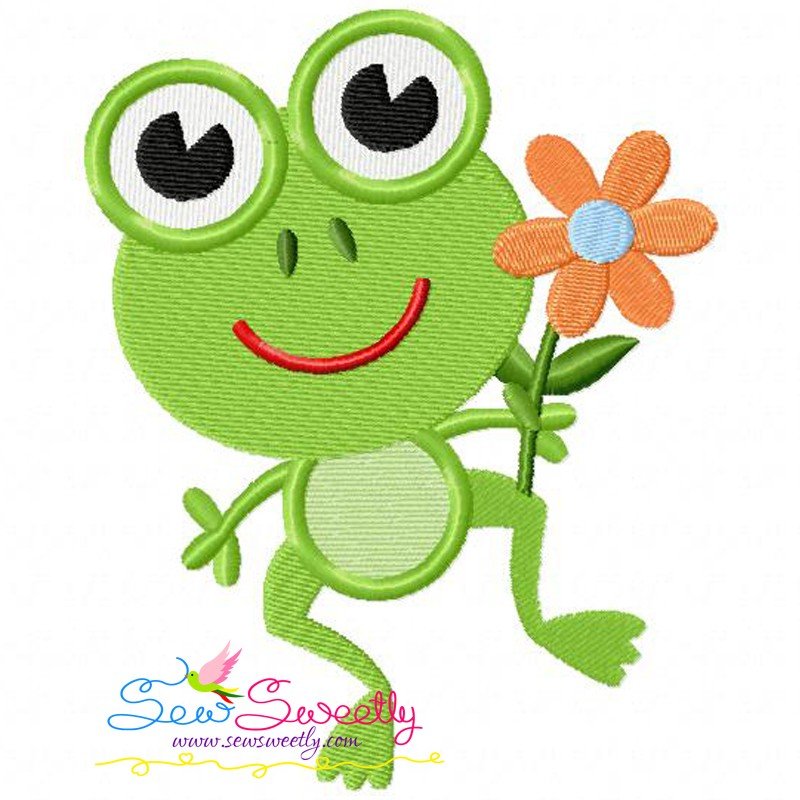 Download Frog Flower Machine Embroidery Design