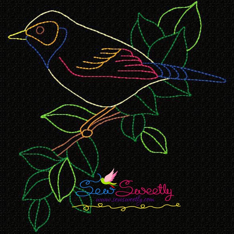 Colorful vintage bird1 machine embroidery design Colorful vintage bird1 machine embroidery design