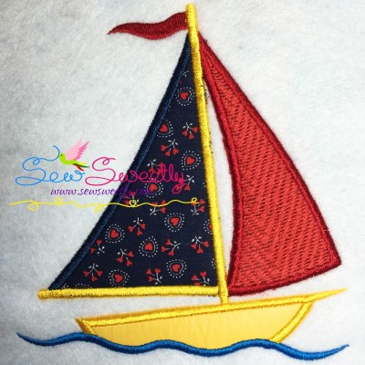 Sail Boat-2 Applique Design