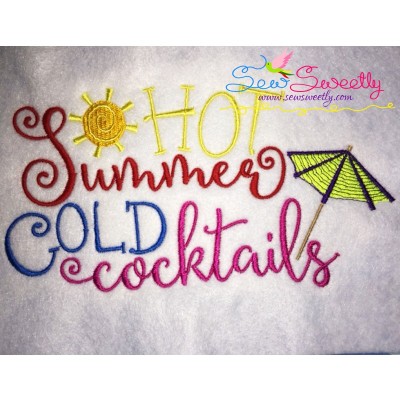 Hot Summer Embroidery Design