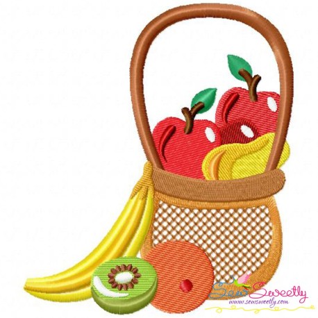 Colorful Fruit Basket-8 Embroidery Design Pattern