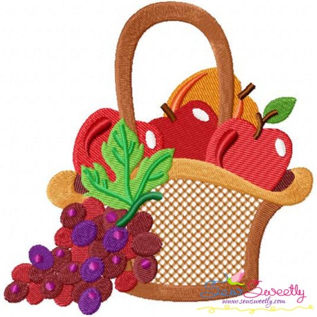 Colorful Fruit Basket-9 Embroidery Design Pattern