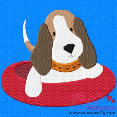 Beagle Dog-4 Embroidery Design