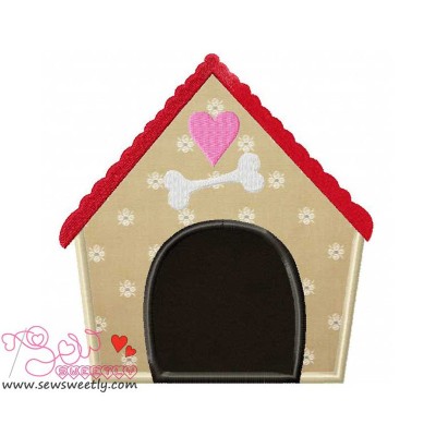Dog House-1 Applique Design