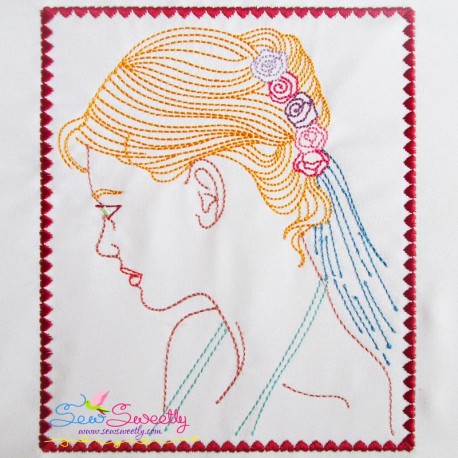 Multi Color Vintage Stitch Bride-2 Embroidery Design Pattern-1