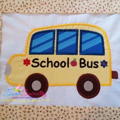 School Bus Applique Design