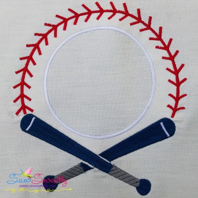 Baseball Bat Monogram Embroidery Design