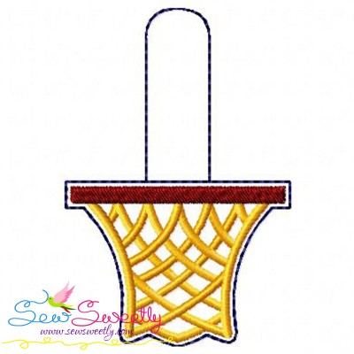 Basketball Net Key Fob In The Hoop Embroidery Design