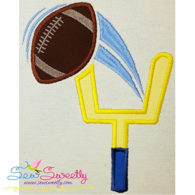 Field Goal Football Sports Applique Design Pattern-1