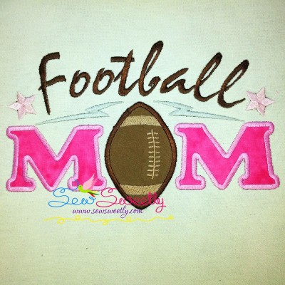 Football Mom Applique Design