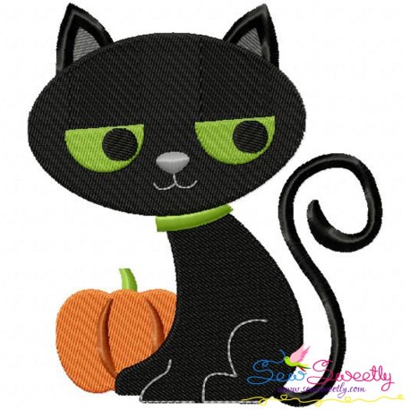 Halloween Cat-2 Embroidery Design Pattern