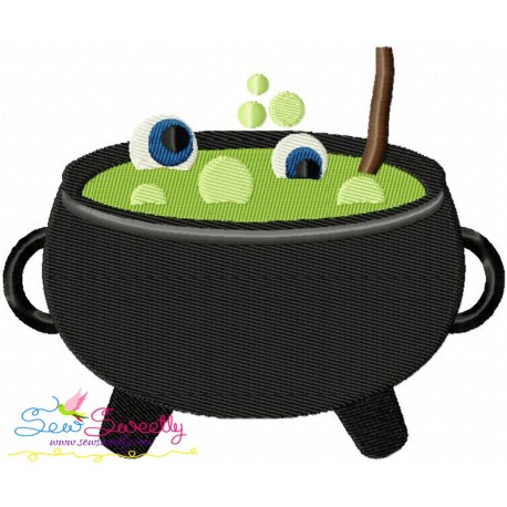 Halloween Cauldron-2 Embroidery Design Pattern
