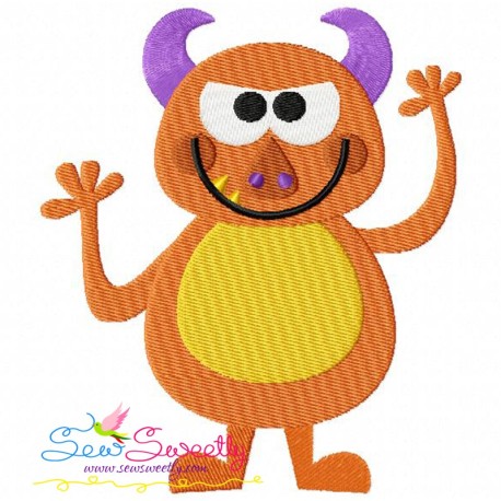 Monster Embroidery Design Pattern