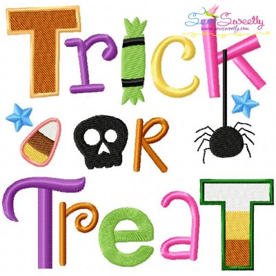 Trick or Treat Embroidery Design