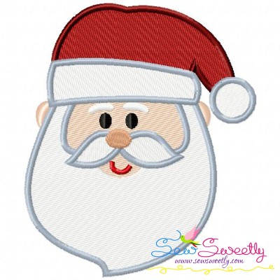 Cute Santa Face Embroidery Design