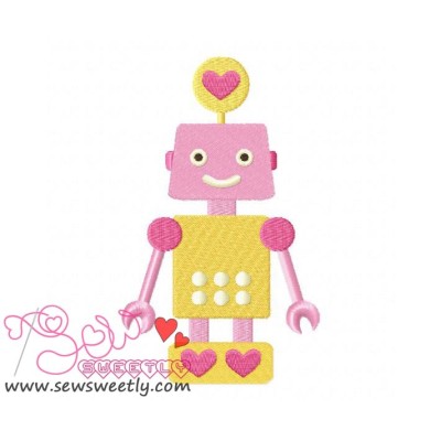 Lovely Robot-8 Embroidery Design