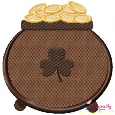 St.Patrick's Day Pot of Gold Embroidery Design