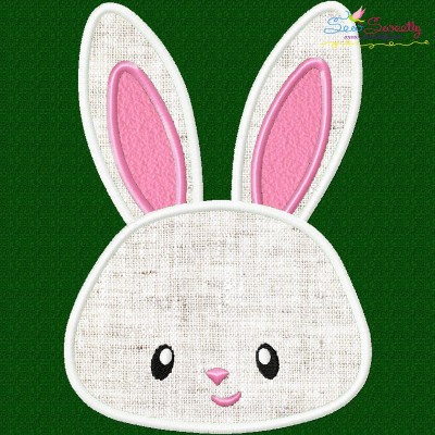 Easter Bunny Face Boy Applique Design