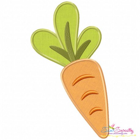 Fresh Carrot Applique Design Pattern- Category- Fruits And Vegetables- 1