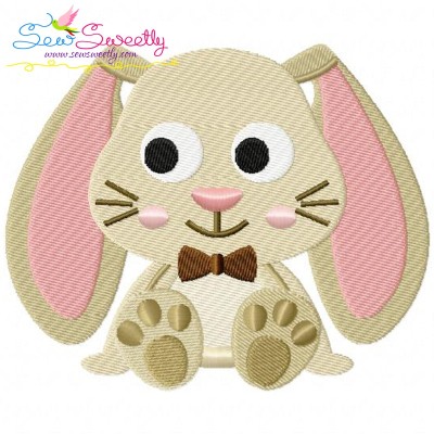 Easter Sitting Bunny Boy Embroidery Design