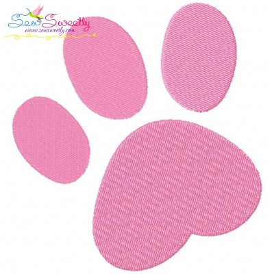 Easter Bunny Paw Print Embroidery Design