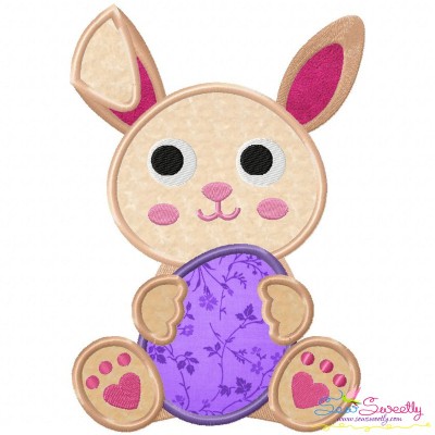 Easter Bunny With Egg-2 Applique Design