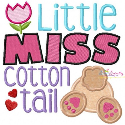 Little Miss Cotton Tail Applique Design