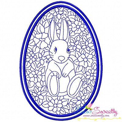 Bean Stitch Artistic Easter Egg Embroidery Design-5-1
