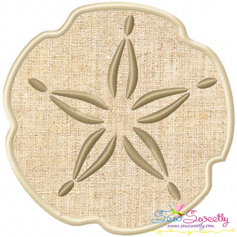 Sand Dollar Machine Applique Embroidery Design For Summer
