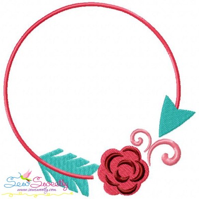 Summer Flower Frame-6 Embroidery Design Pattern-1