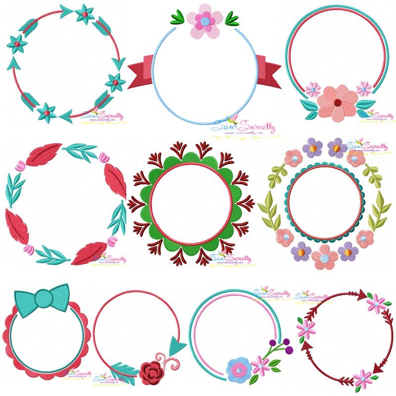 Applique Frame Embroidery Design Applique Frame Embroidery Design
