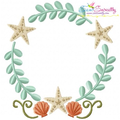 Beach Frame Embroidery Design Pattern-1