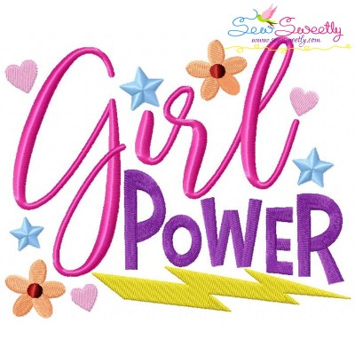 Girl Power Embroidery Design