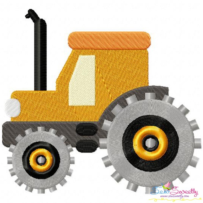 Tractor machine embroidery design for farming projects