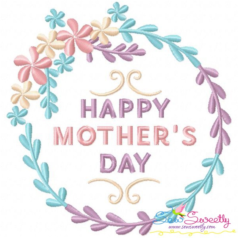 Happy Mother's Day Embroidery