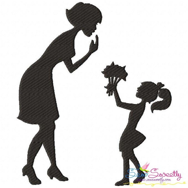 Free Free 228 Silhouette Mother Daughter Svg SVG PNG EPS DXF File