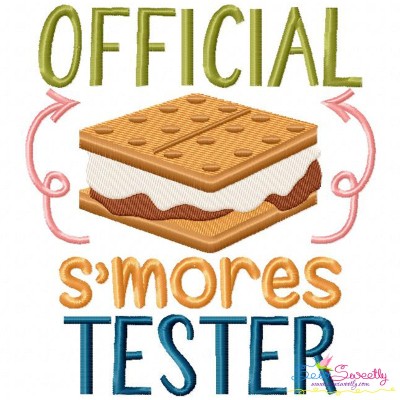 Official S'mores Tester Embroidery Design