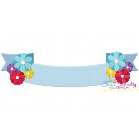 4th of July Ribbon-3 Patriotic Embroidery Design Pattern-1