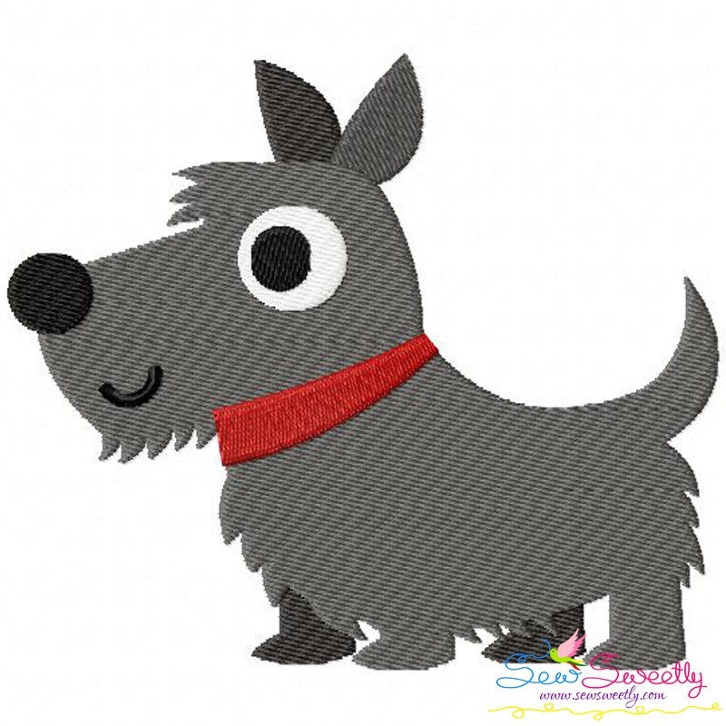 Scottie dog machine embroidery design for dog lovers