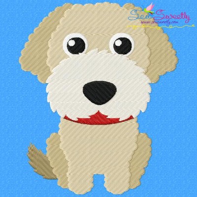 Mini Labradoodle Dog Embroidery Design